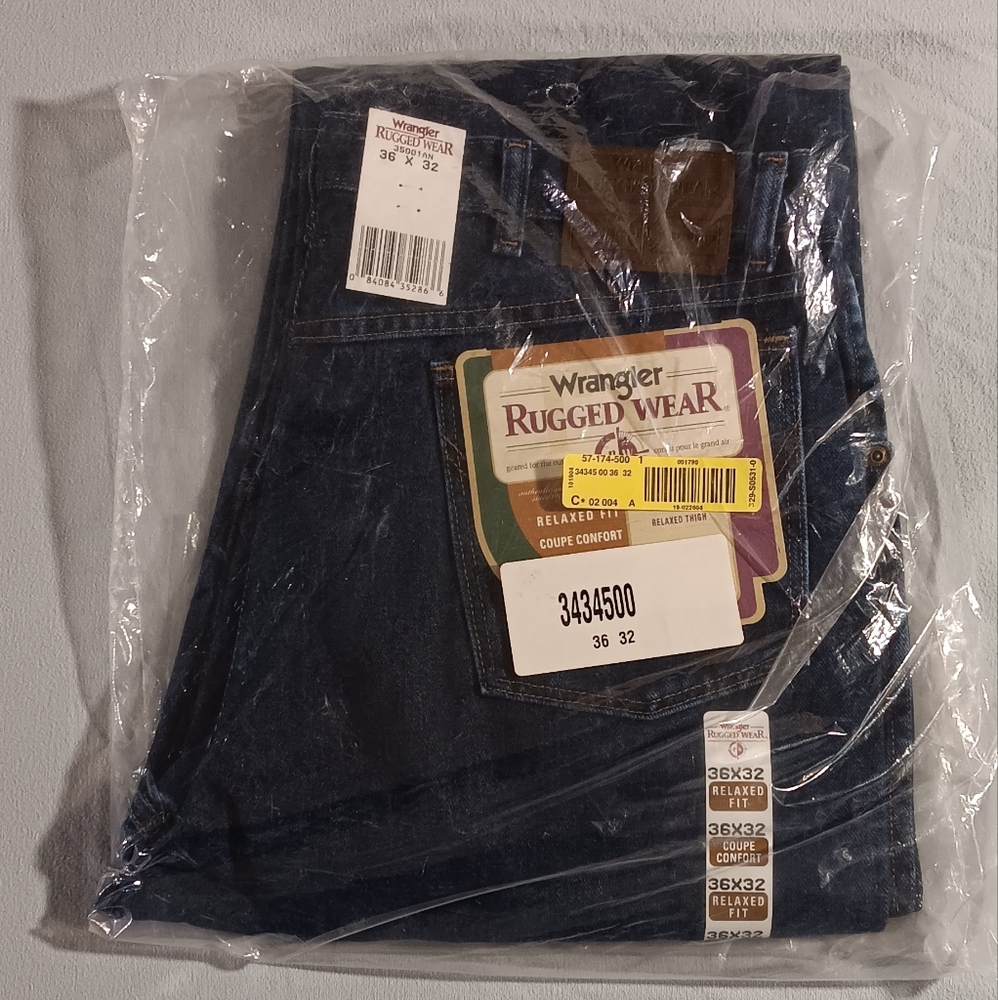 NWT Wrangler Rugged Wear 36x32 Jeans - Picture 7 of 8